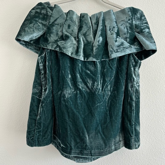 Elegant Velvet Off-Shoulder Top - Picture 4 of 6